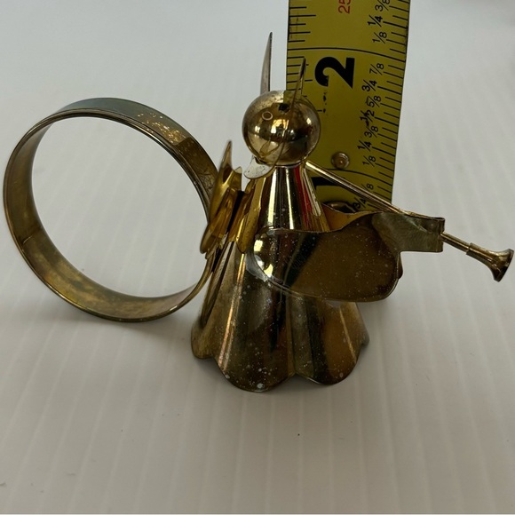Vintage Christmas Gold Tone Angel Napkin Ring Holders  Lot of 8 - Picture 5 of 10